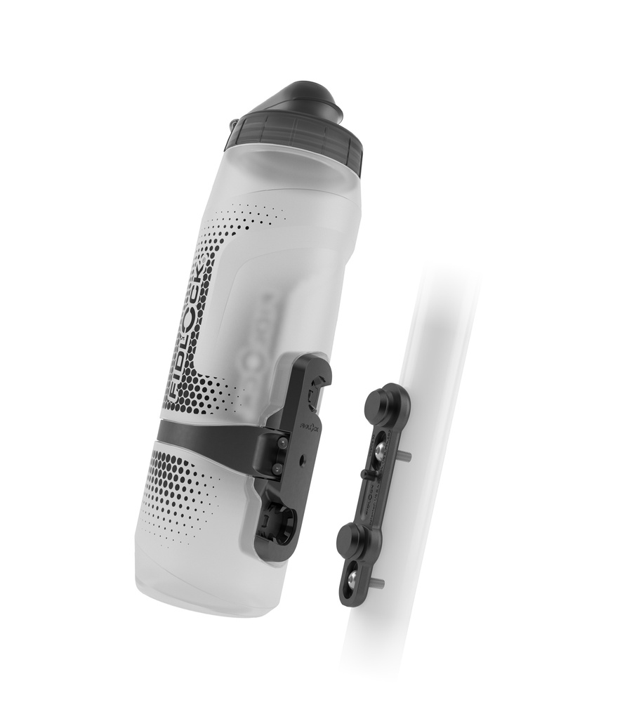 TWIST SET bottle 800 + bike base / transparent white
