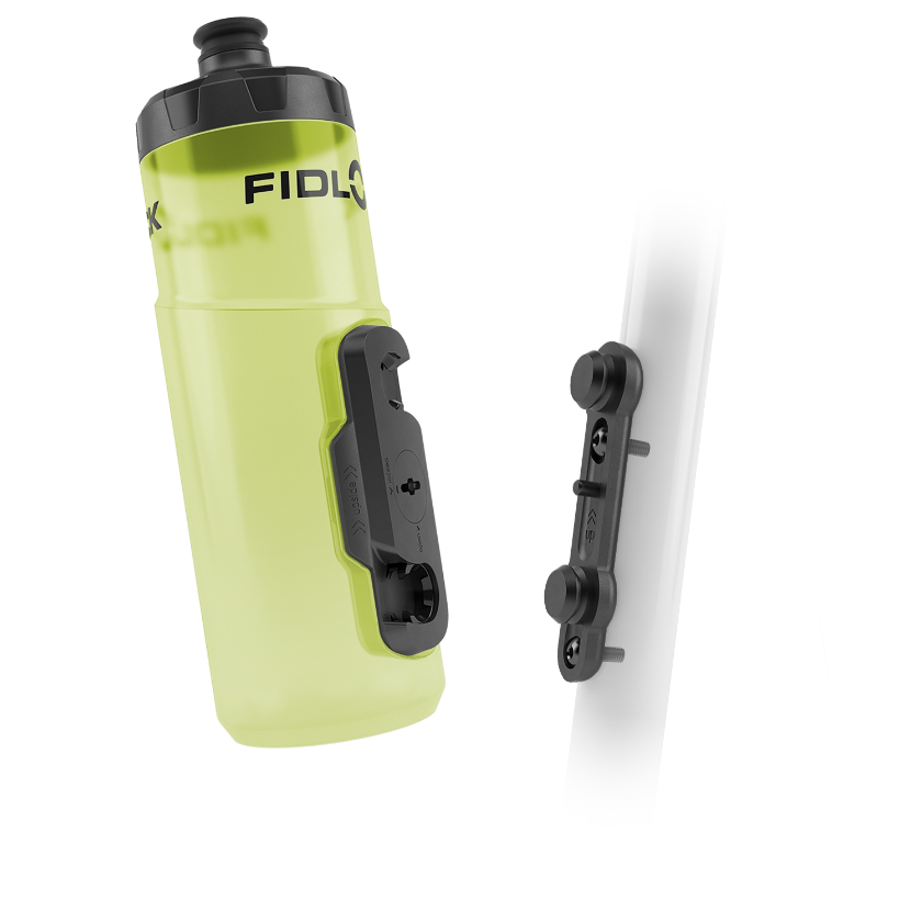 TWIST SET bottle 600 + bike base / yellow