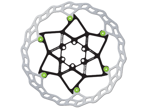 BIKE NEW DISC WAVE FLOATING Ø180X2.0MM GREEN PINS