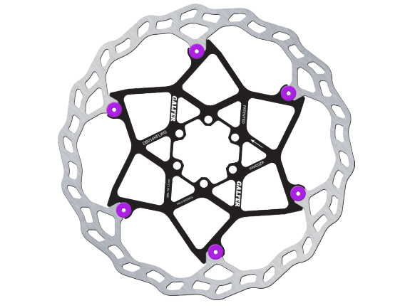 BIKE NEW DISC WAVE FLOATING Ø203X2.0MM PURPLE PINS