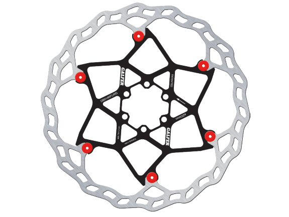 BIKE MTB DISC WAVE FLOATING Ø203x2.0mm RED PINS