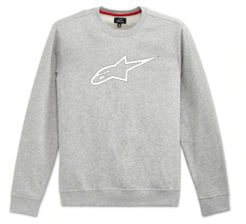 AGELESS CREW FLEECE / GREY HEATHER WHITE