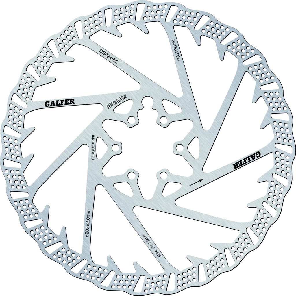Disk Shark fixed 203 x 2 mm