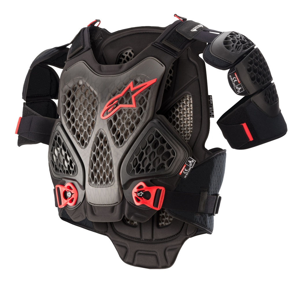 A-6 CHEST PROTECTOR / BLACK ANTHRACITE RED