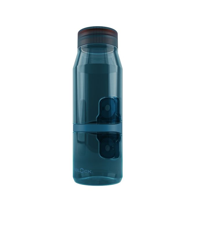 TWIST SINGLE bottle 700 life / transparent turquoise frosted