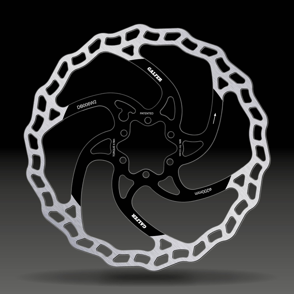 BIKE MTB DISC WAVE Ø200X2.0MM