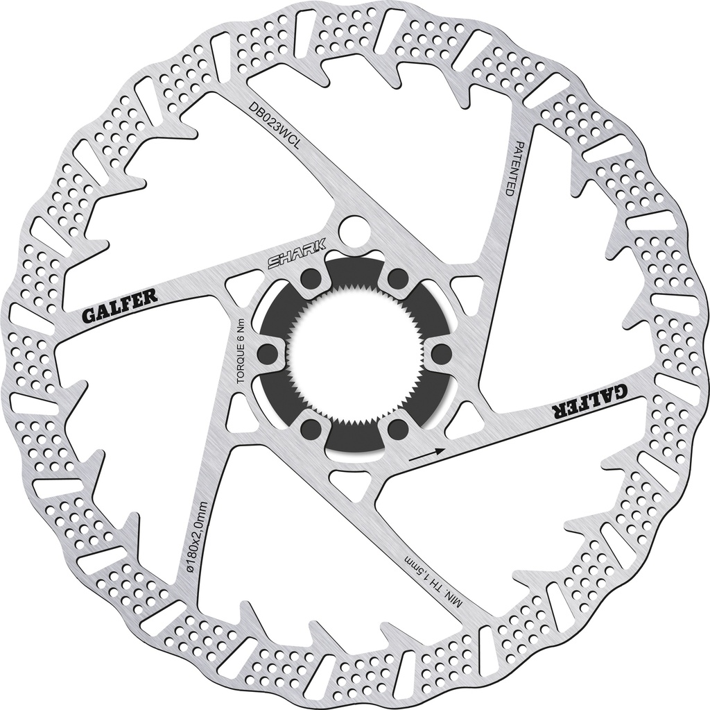 BIKE DISC SHARK CENTER-LOCK SYSTEM Ø180x2.0mm