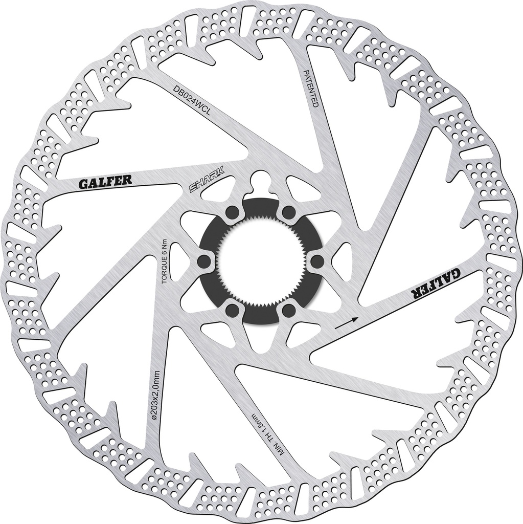 BIKE DISC SHARK CENTER-LOCK SYSTEM Ø203x2.0mm