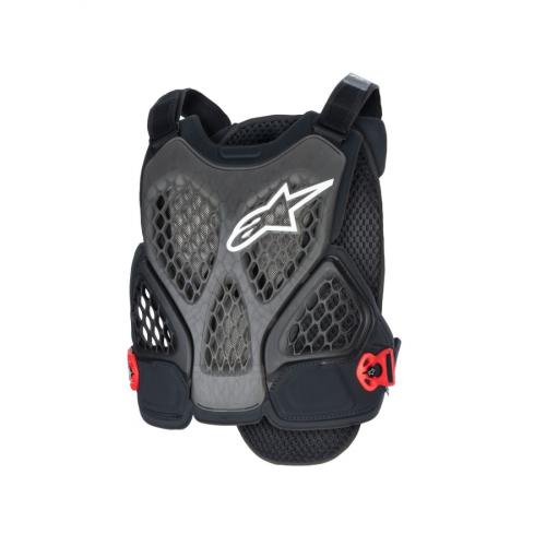 A-6 PLASMA CHEST PROTECTOR-BLACK ANTHRACITE RED-L