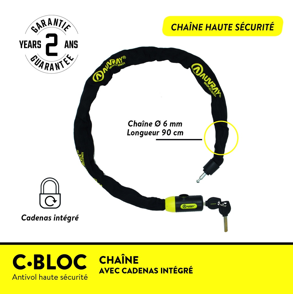 CHAINE C-BLOC LONG. 90 Ø6