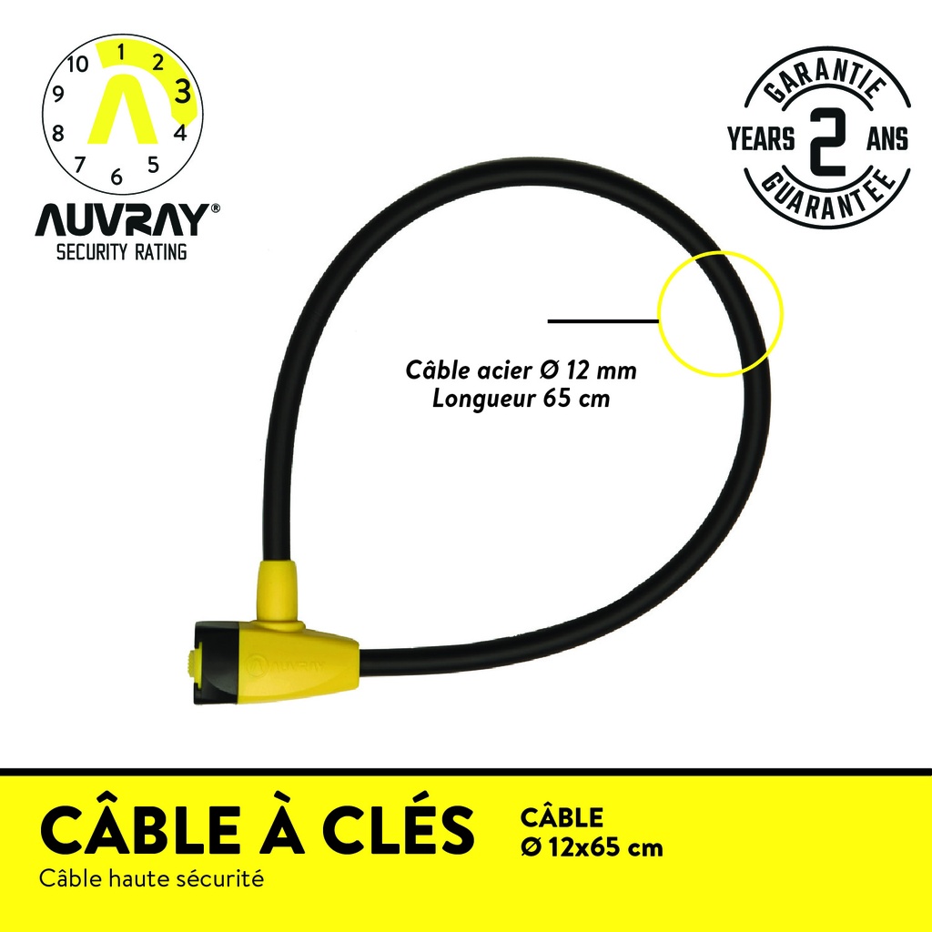 CABLE A CLES LONG. 65 Ø 12