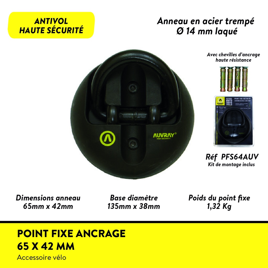 POINT FIXE ANCRAGE 65 x 42 Ø 14