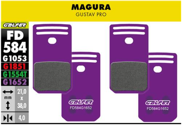E-BIKE BRAKE PAD MAGURA GUSTAV PRO