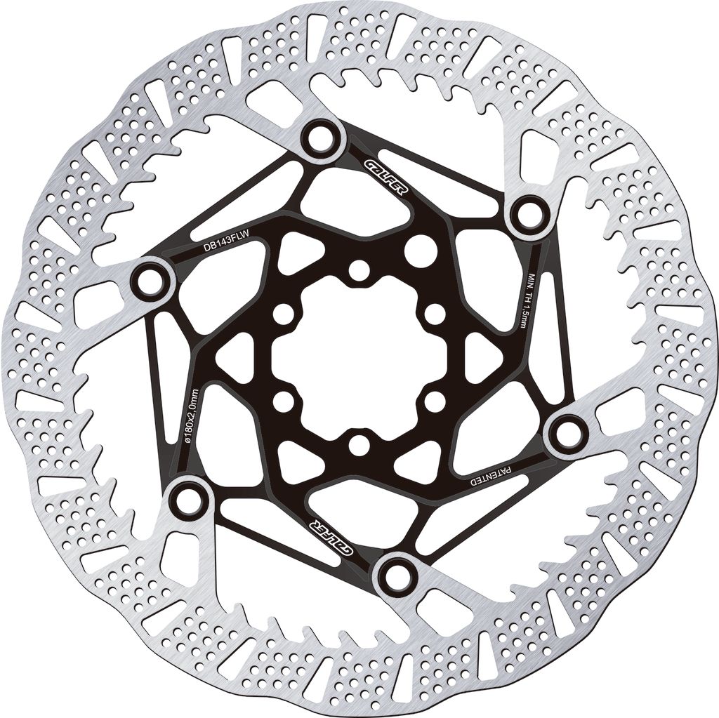 SHARK EVO ø 180 mm 2,0 mm 6 bolts Black