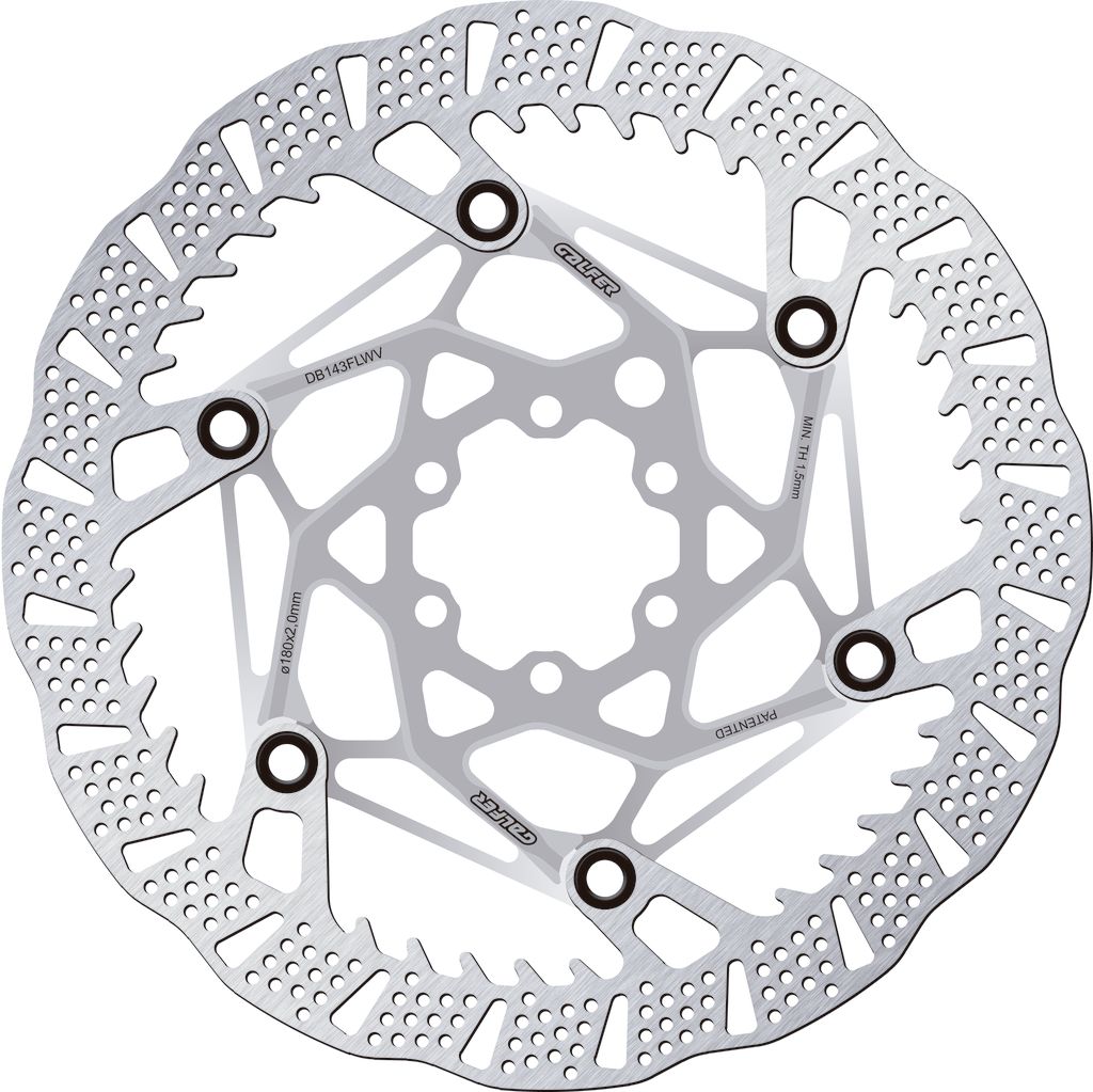 SHARK EVO ø 180 mm 2,0 mm 6 bolts Raw