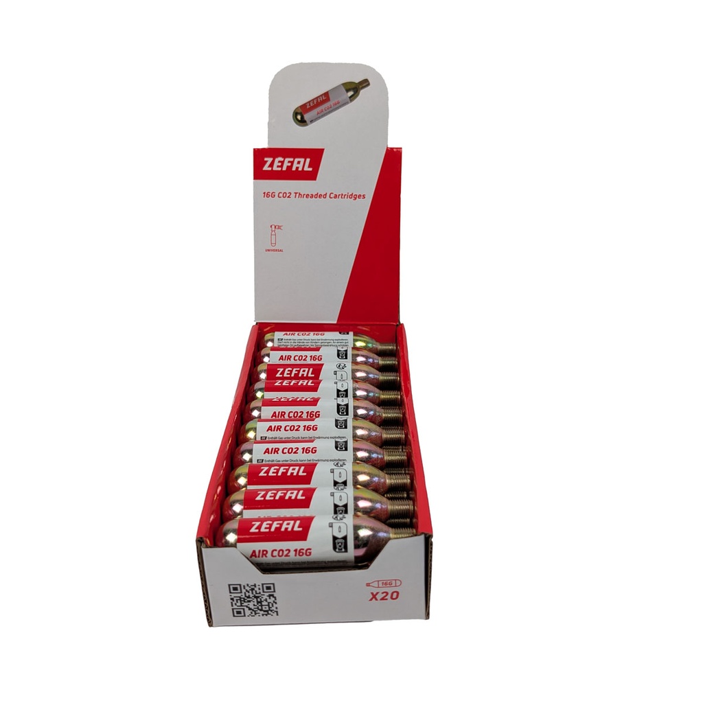 16G CO2 CARTRIDGE - 20PC DISPLAY BOX