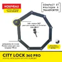 CITY LOCK 360 FL90PRO ART** avec support Auvray
