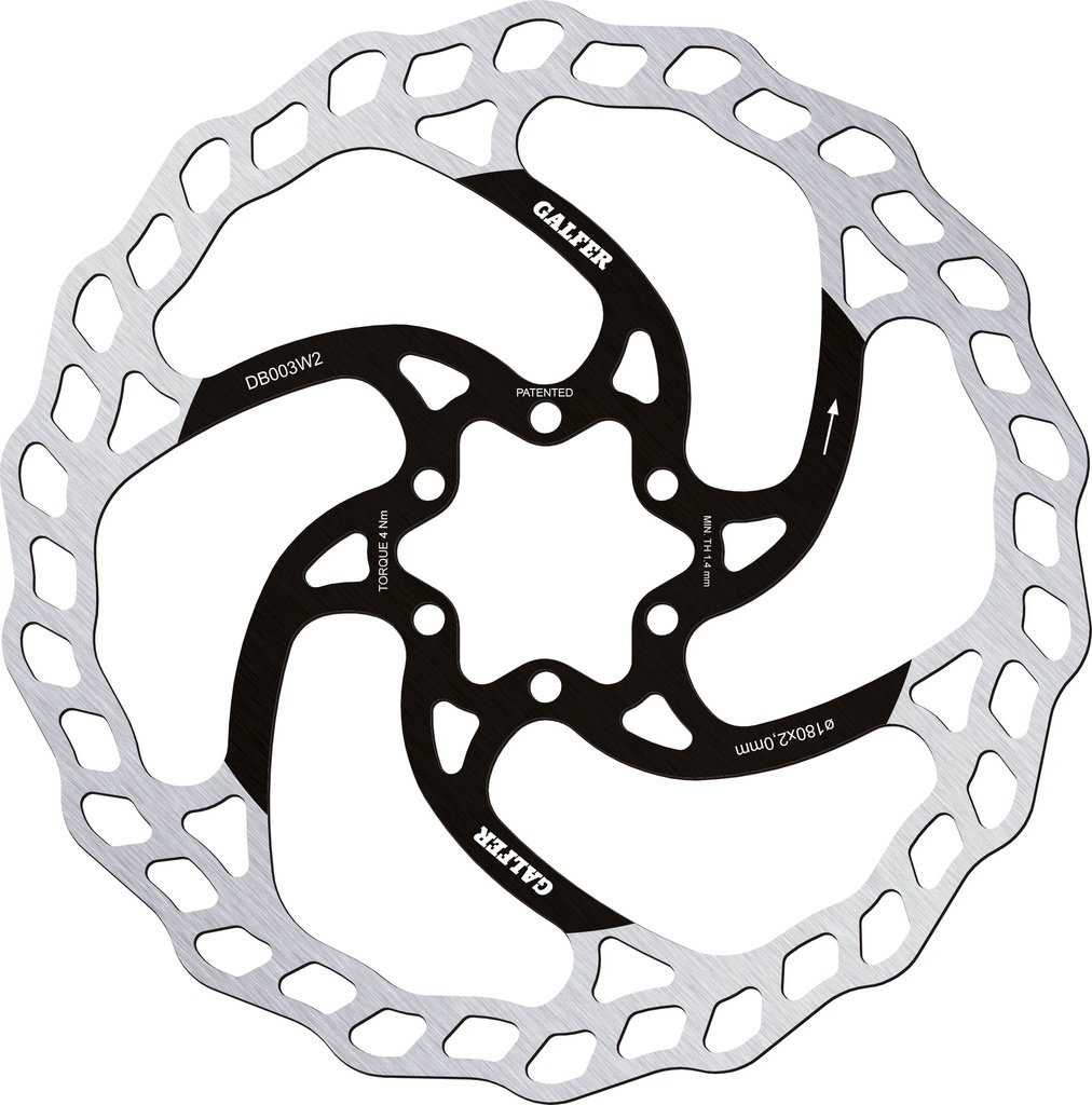 BIKE MTB DISC WAVE Ø180x2.0mm