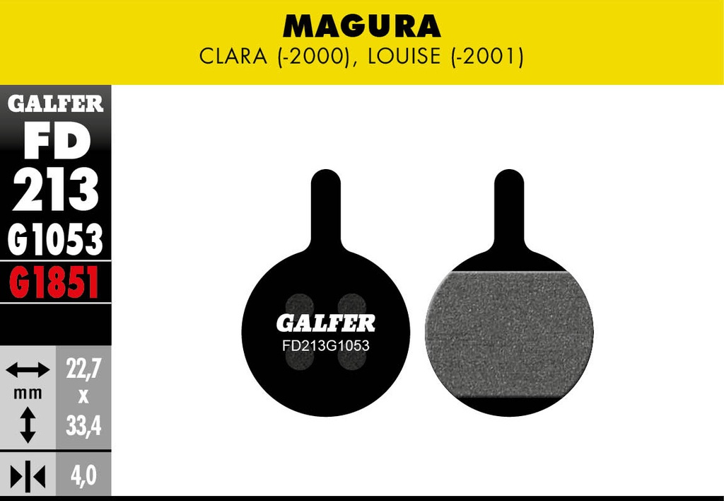 BIKE STANDARD BRAKE PAD MAGURA CLARA / LOUISE Clara (-2000), Louise (-2001)