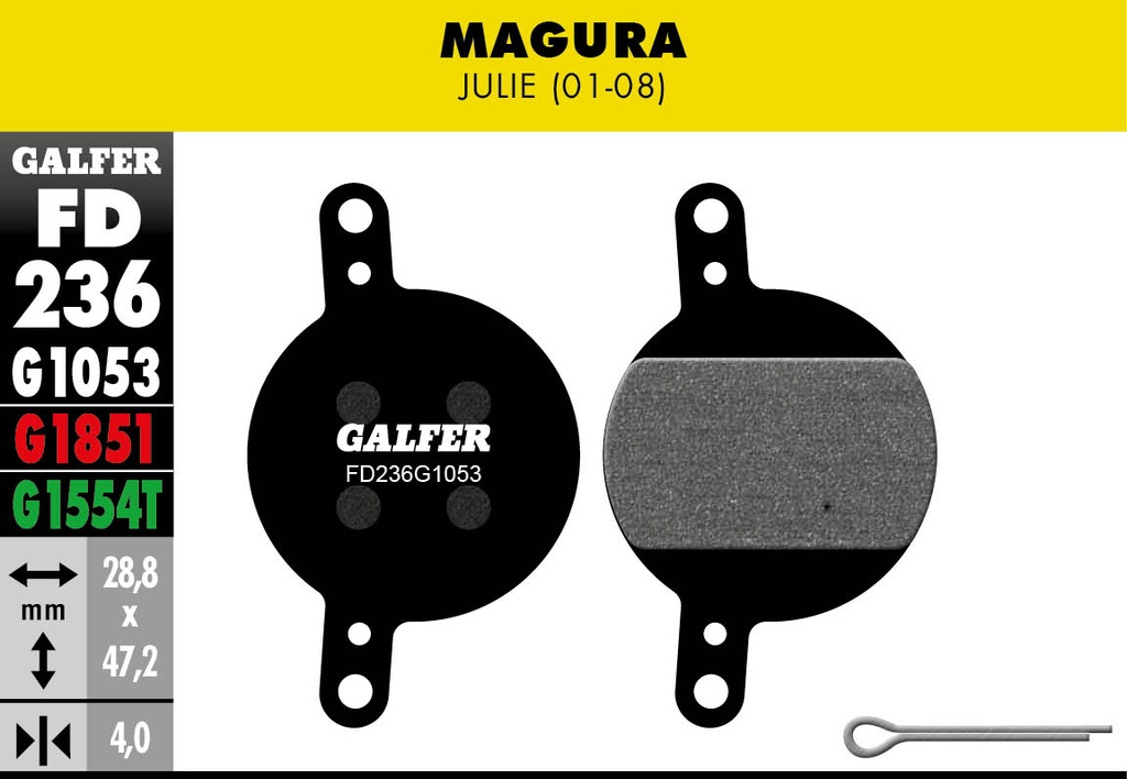 BIKE STANDARD BRAKE PAD MAGURA JULIE (01-08)