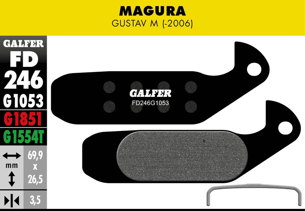 BIKE STANDARD BRAKE PAD MAGURA GUSTAV