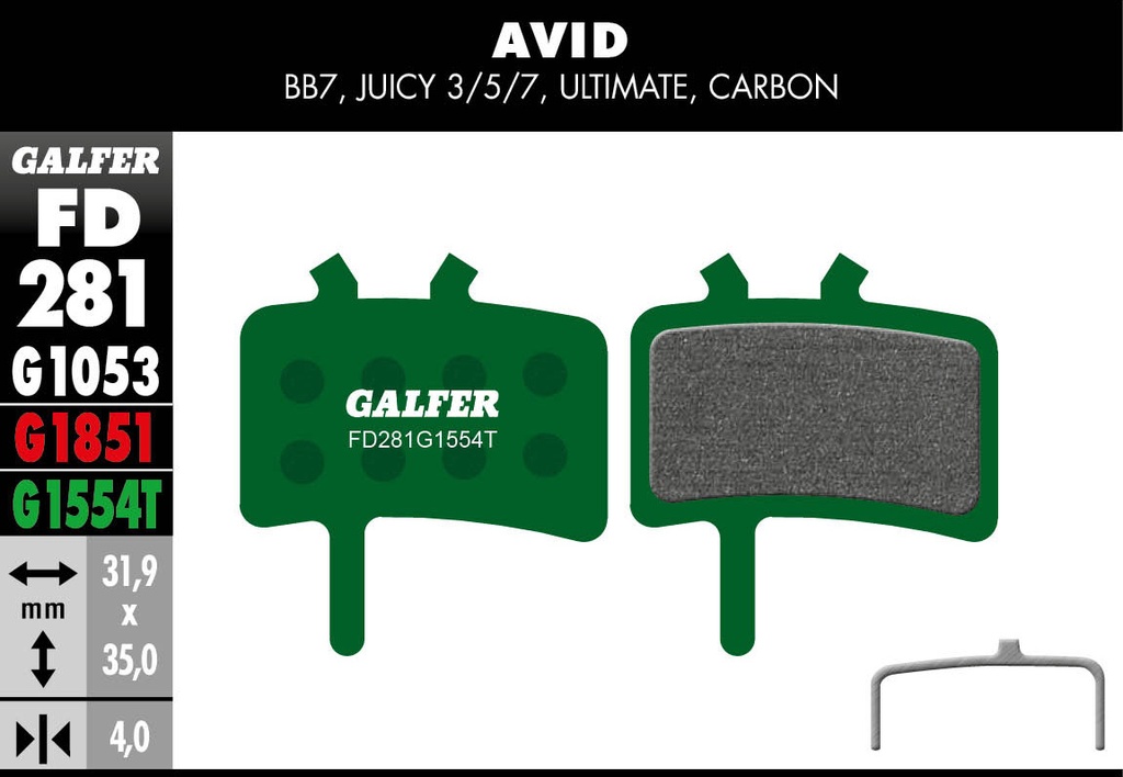 BIKE PRO BRAKE PAD AVID JUICY - CARBON - ULTI