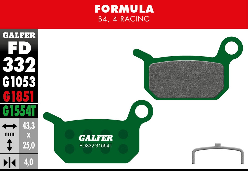 BIKE PRO BRAKE PAD FORMULA 4 RACING - B4