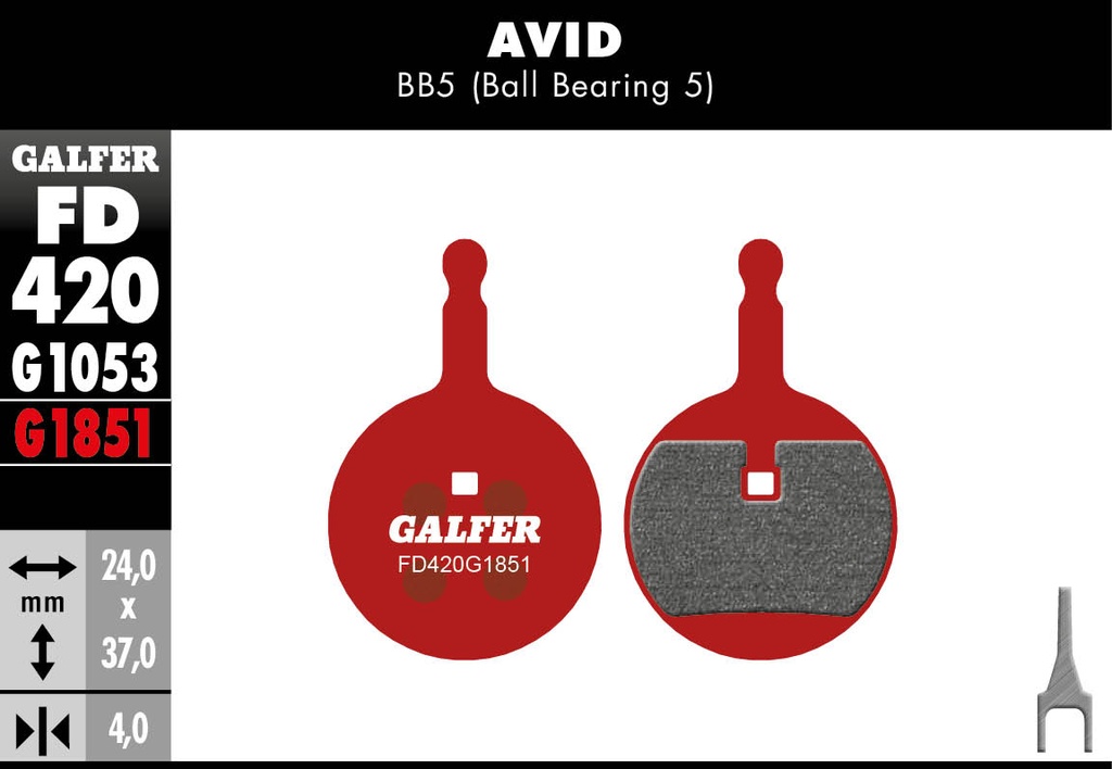 BIKE ADVANCED  BRAKE PAD AVID BB5