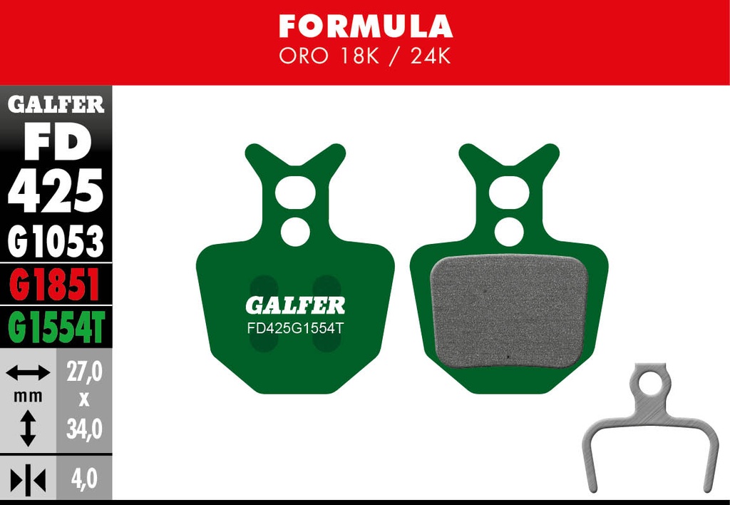 BIKE PRO BRAKE PAD FORMULA ORO