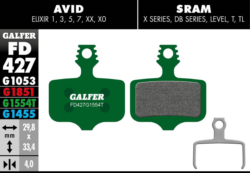 BIKE PRO BRAKE PAD AVID ELIXIR - SRAM XX