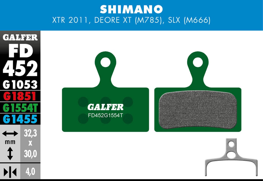BIKE PRO BRAKE PAD SHIMANO XTR - SLX