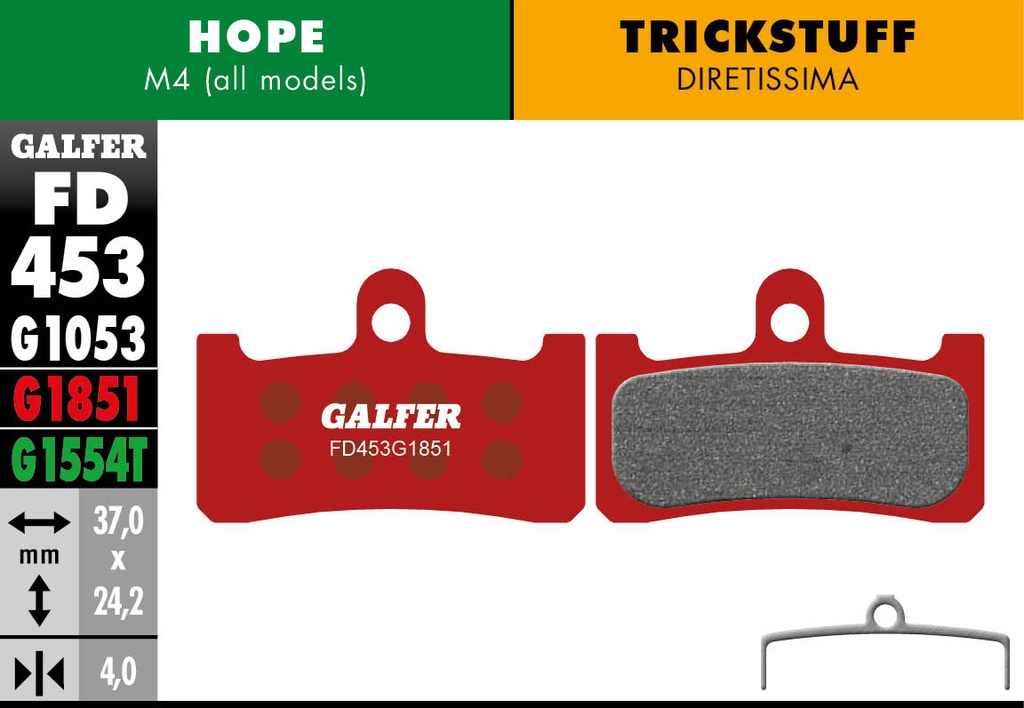 BIKE ADVANCED BRAKE PAD HOPE M4