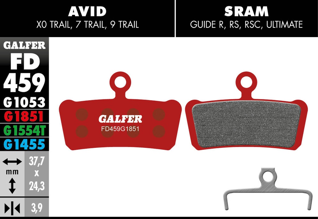 BIKE ADVANCED BRAKE PADS SRAM GUIDE / AVID XO TRAI