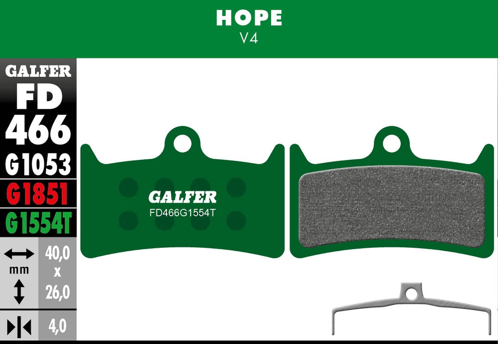 BIKE PRO BRAKE PAD HOPE V4