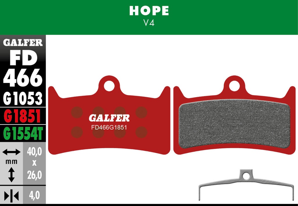 BIKE ADVANCED BRAKE PAD HOPE V4