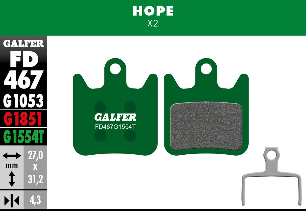 BIKE PRO BRAKE PAD HOPE X2