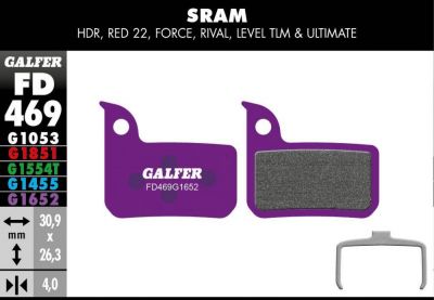 E-BIKE BRAKE PAD SRAM RED 22 - LEVEL