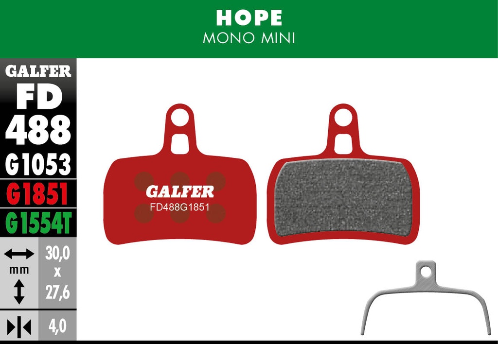 BIKE ADVANCED BRAKE PAD HOPE MONO MINI