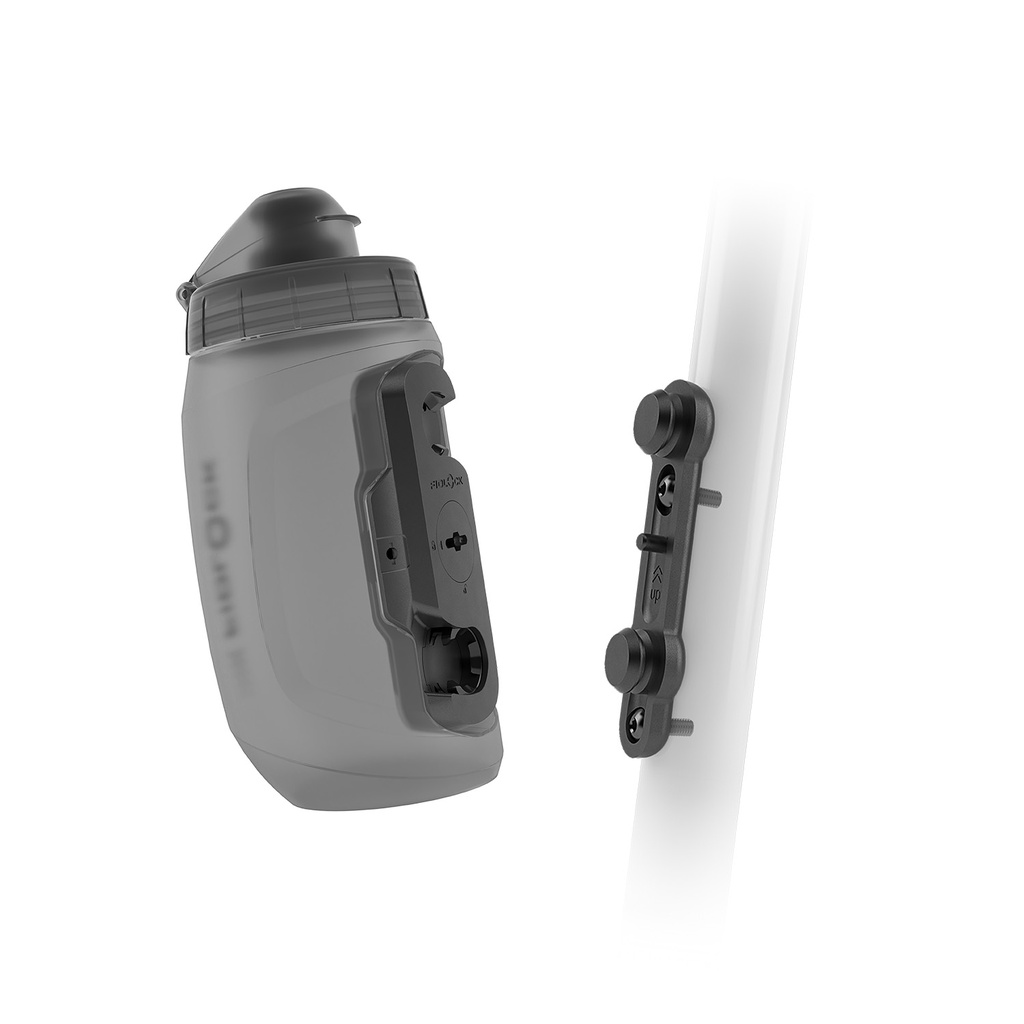 TWIST SET bottle 450 + bike base / transparent black