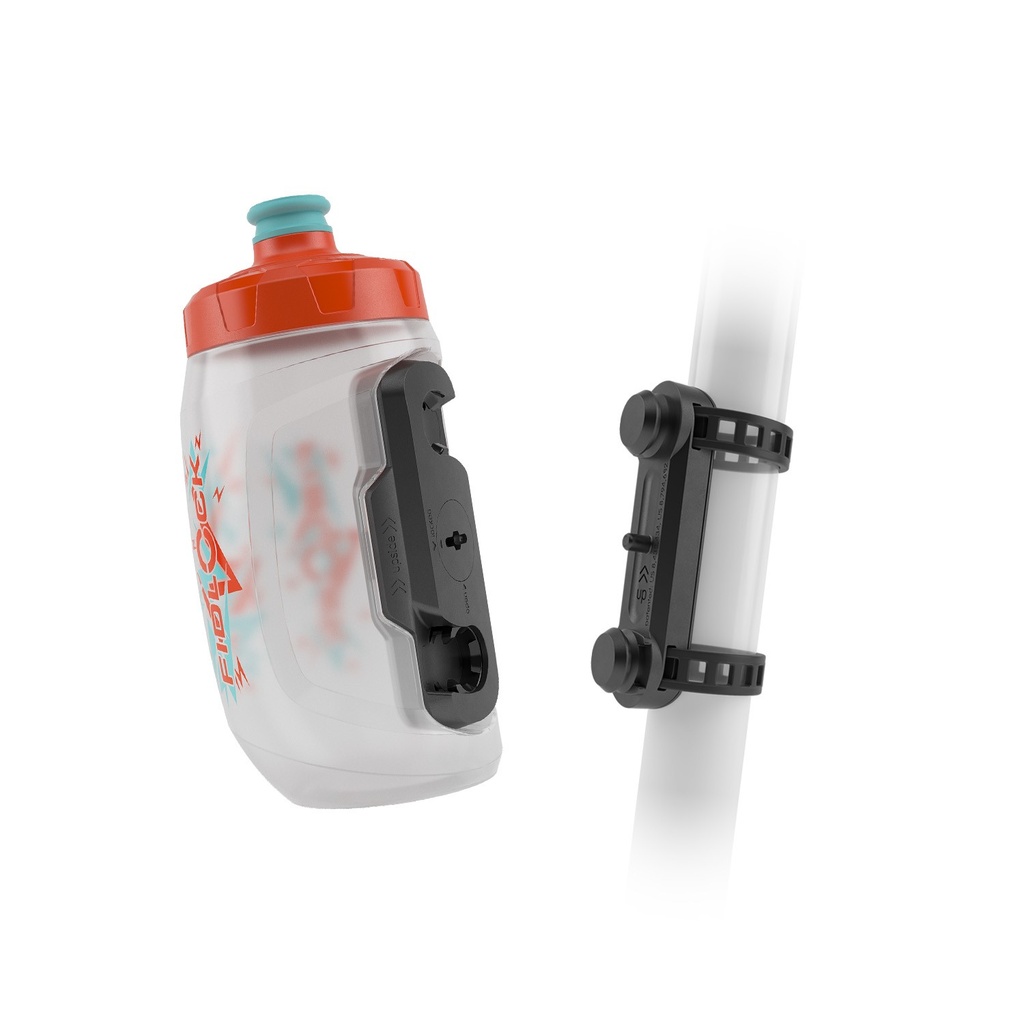 TWIST SET bottle 450 Kids + uni base / transparent white