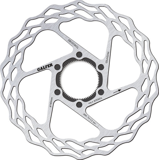 [DB101WCL] BIKE ROAD DISC WAVE CENTER-LOCK SYSTEM Ø140x1.8mm