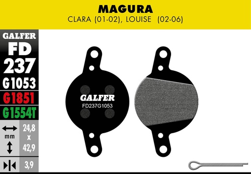 [FD237G1053] BIKE STANDARD BRAKE PAD MAGURA CLARA / LOUISE