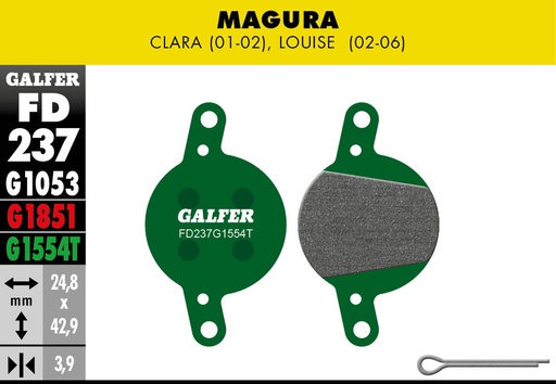 [FD237G1554T] BIKE PRO BRAKE PAD MAGURA CLARA / LOUISE