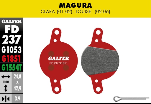 [FD237G1851] BIKE ADVANCED BRAKE PAD MAGURA CLARA / LOUISE