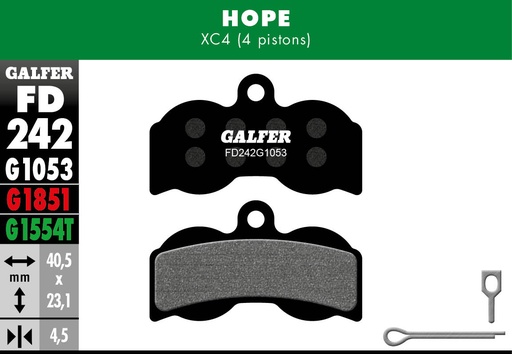 [FD242G1053] BIKE STANDARD BRAKE PAD HOPE XC4