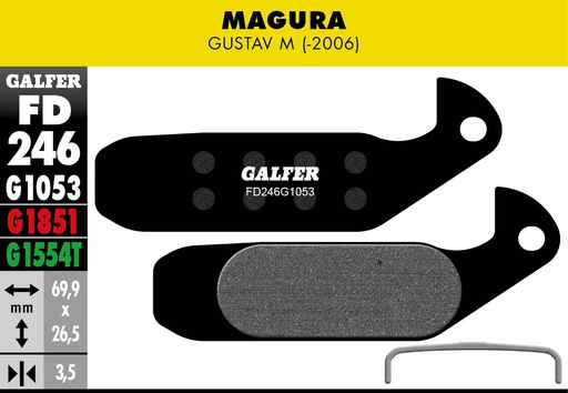 [FD246G1053] BIKE STANDARD BRAKE PAD MAGURA GUSTAV