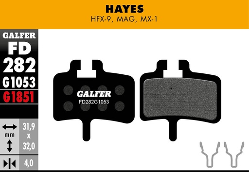 [FD282G1053] BIKE STANDARD BRAKE PAD HAYES MAG - HFX - MX1