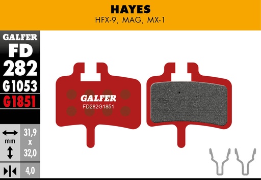 [FD282G1851] BIKE ADVANCED BRAKE PAD HAYES MAG - HFX - MX1