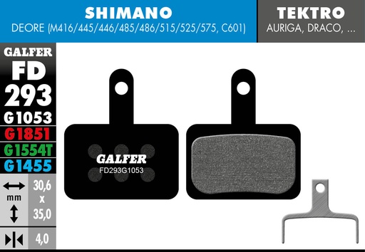 [FD293G1053] BIKE STANDARD BRAKE PAD SHIMANO DEORE