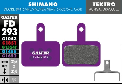 [FD293G1652] E-BIKE BRAKE PAD SHIMANO DEORE